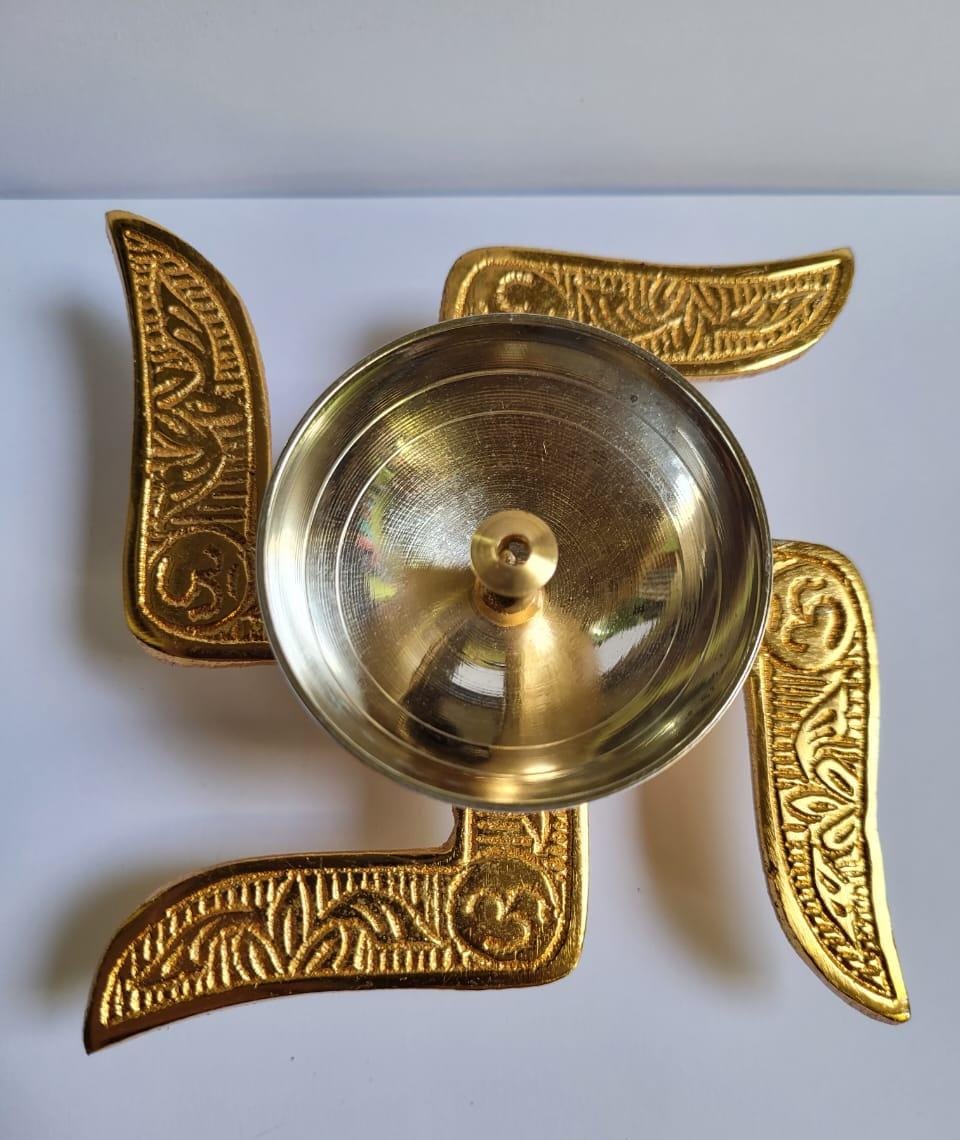 Swastik Brass Diya