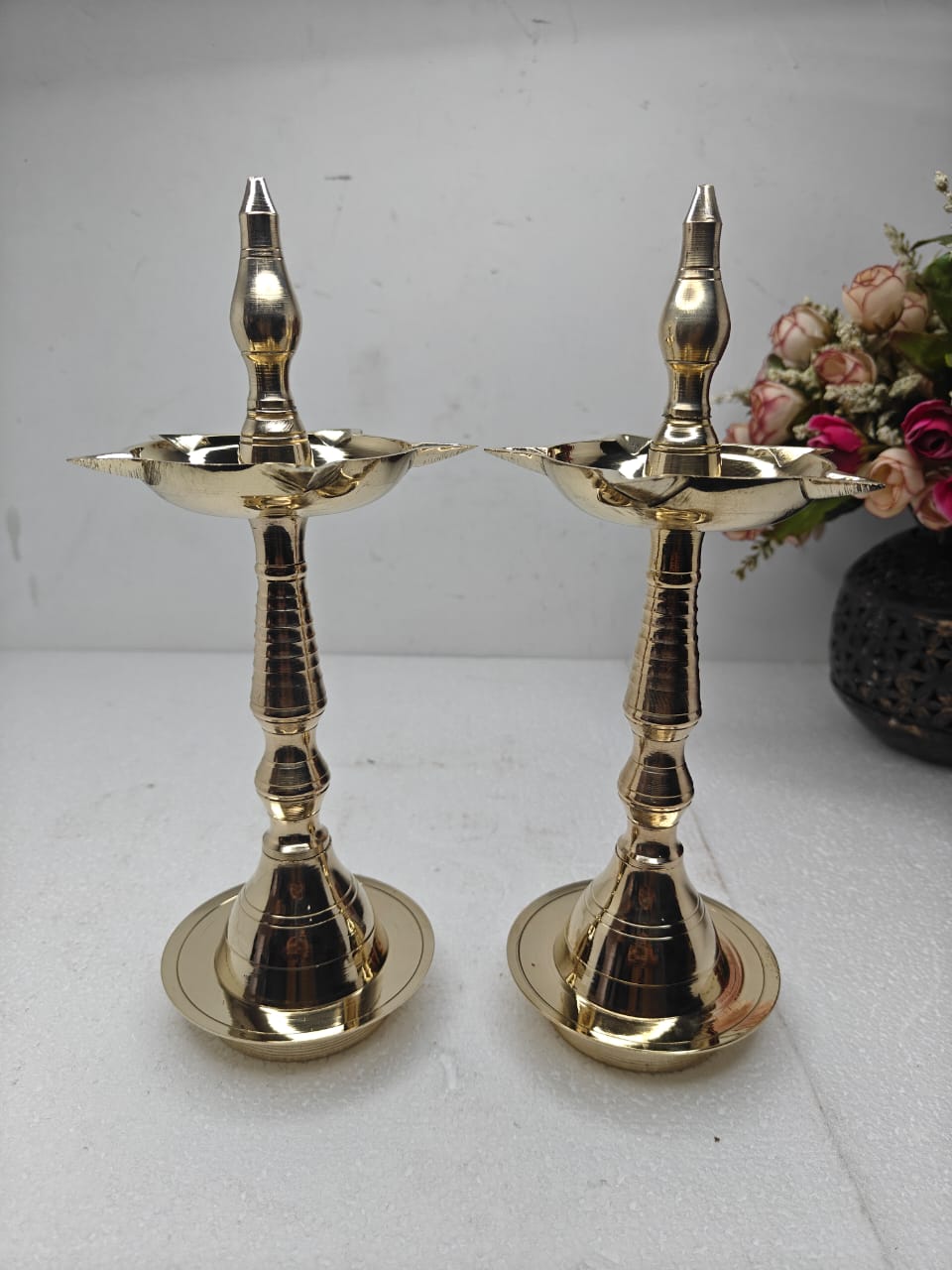 “Divine Glow Kerala Fancy Diya – 10x4 Inch”