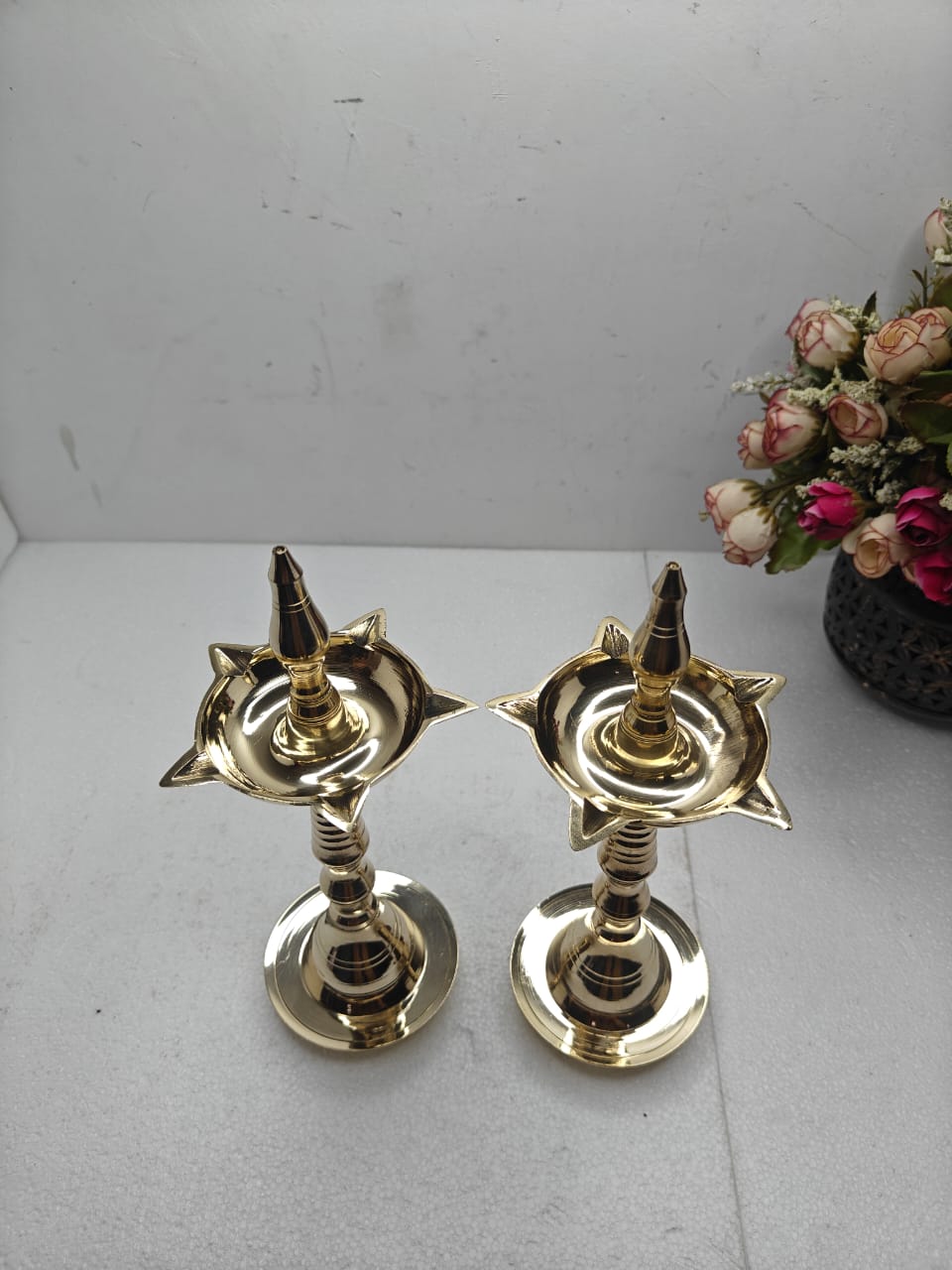 “Divine Glow Kerala Fancy Diya – 10x4 Inch”