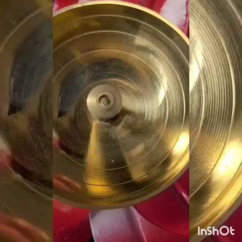 Brass Lotus Diya Red